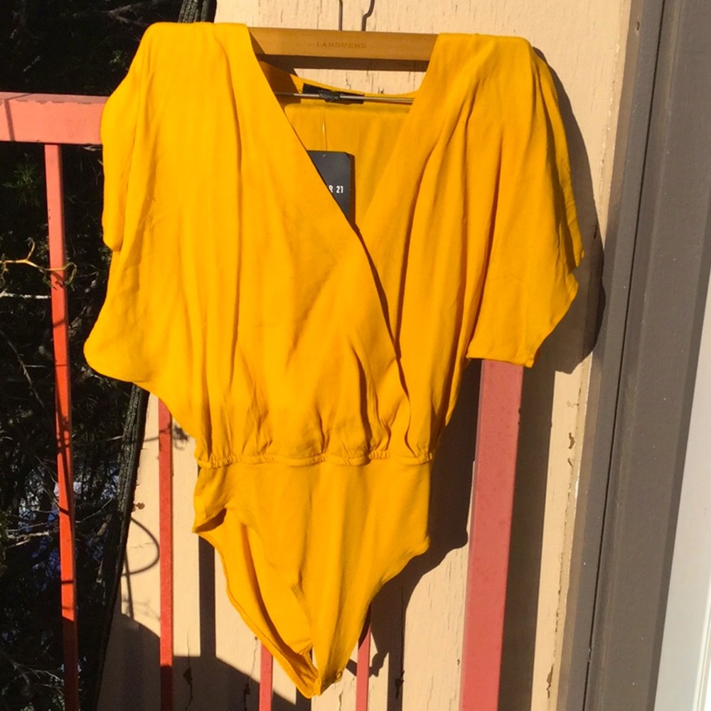 3 for 20 Forever 21 yellow body suit